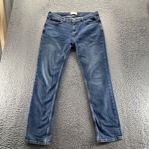 Fat Face UK Jeans Mens 34x32 Blue Medium Wash Cotton Stretch Slim Fit Denim